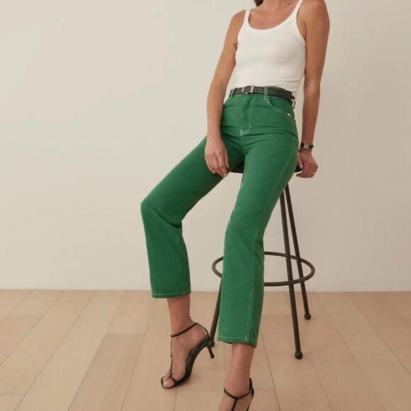 Reformation - green jeans size 27 - Picture 4 of 6